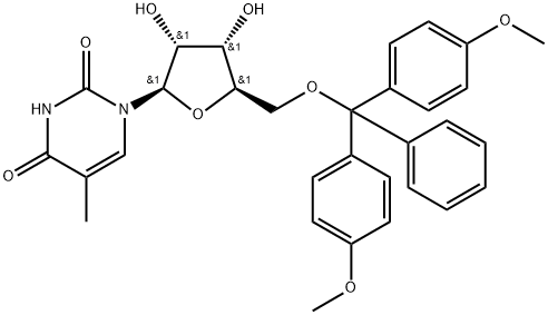 5'-O-DMTR-5-METHYLURIDINE 结构式