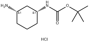 ((1R,3S)-3-氨基环己基)氨基甲酸 叔丁酯盐酸盐 结构式