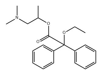 Benzeneacetic acid, α-ethoxy-α-phenyl-, 2-(dimethylamino)-1-methylethyl ester 结构式