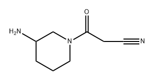 3-(3-氨基哌啶-1-基)-3-氧代丙腈 结构式