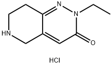 2-乙基-2H,3H,5H,6H,7H,8H-吡啶并[4,3-C]哒嗪-3-酮盐酸盐 结构式