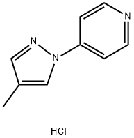 4-(4-甲基-1H-吡唑-1-基)吡啶盐酸盐 结构式