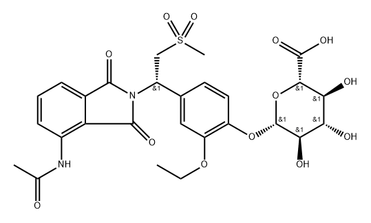O-Desmethyl Apremilast Glucuronide Sodium Salt 结构式