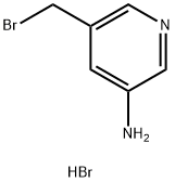 5-溴甲基吡啶-3-胺氢溴酸盐 结构式
