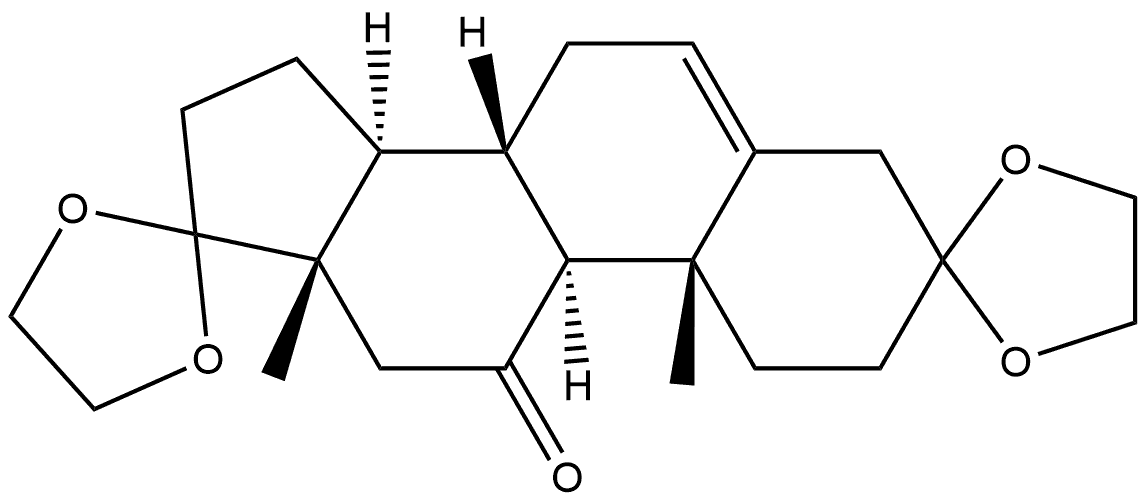 Androst-5-ene-3,11,17-trione, Cyclic 3,17-Bis(1,2-ethanediyl acetal) 结构式