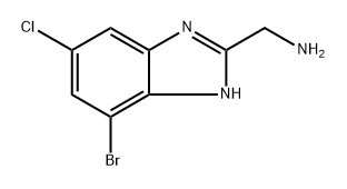 (4-bromo-6-chloro-1H-benzo[d]imidazol-2-yl)methanamine 结构式