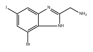 (4-bromo-6-iodo-1H-benzo[d]imidazol-2-yl)methanamine 结构式