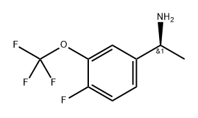 (S)-1-(4-fluoro-3-(trifluoromethoxy)phenyl)ethan-1-amine 结构式