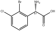 Benzeneacetic acid, α-amino-2-bromo-3-chloro-, (αS)- 结构式