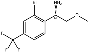 (S)-1-[2-bromo-4-(trifluoromethyl)phenyl]-2-methoxyethanamine 结构式
