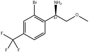 (R)-1-[2-bromo-4-(trifluoromethyl)phenyl]-2-methoxyethanamine 结构式