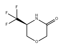 (5S)-5-(三氟甲基)-3-吗啉酮 结构式