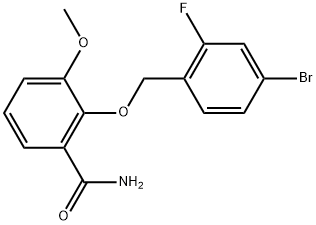 2-[(4-Bromo-2-fluorophenyl)methoxy]-3-methoxybenzamide 结构式
