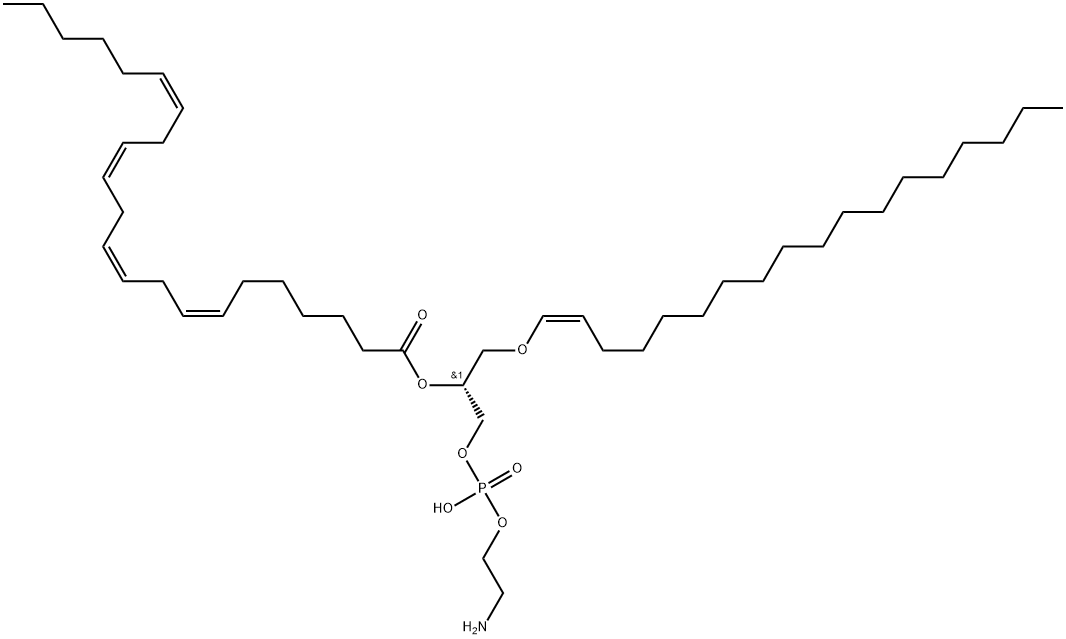 1-1(Z)-Octadecenyl-2-Adrenoyl-sn-glycero-3-PE 结构式