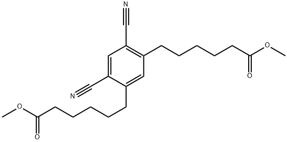 1,3-Benzenedihexanoic acid, 4,6-dicyano-, 1,3-dimethyl ester 结构式