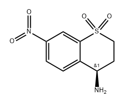 (R)-4-amino-7-nitrothiochromane 1,1-dioxide 结构式