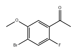 1-(4-溴-2-氟-5-甲氧基苯基)-乙酮 结构式