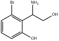 2-(1-amino-2-hydroxyethyl)-3-bromophenol 结构式