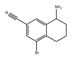 8-amino-4-bromo-5,6,7,8-tetrahydronaphthalene-2-carbonitrile 结构式