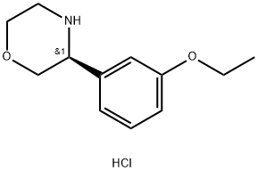 (S)-3-(3-ethoxyphenyl)morpholine hydrochloride 结构式