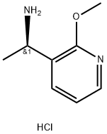 3-Pyridinemethanamine, 2-methoxy-α-methyl-, hydrochloride (1:1), (αR)- 结构式