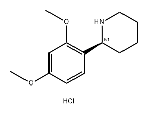 Piperidine, 2-(2,4-dimethoxyphenyl)-, hydrochloride (1:1), (2S)- 结构式
