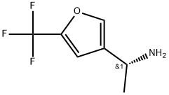 (R)-1-(5-(trifluoromethyl)furan-3-yl)ethan-1-amine 结构式