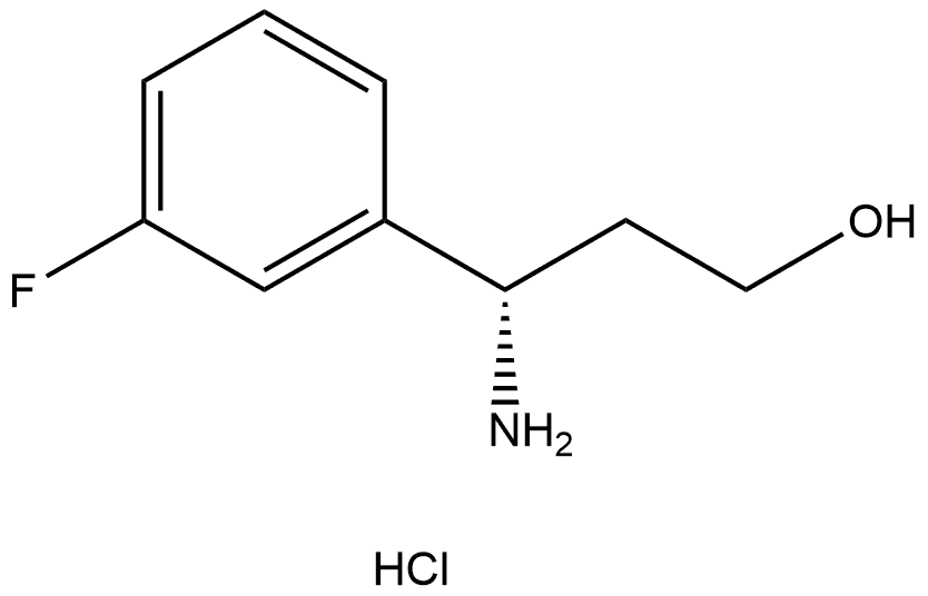 (S)-3-amino-3-(3-fluorophenyl)propan-1-ol hydrochloride 结构式