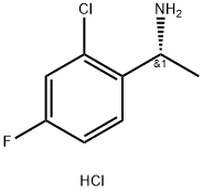 (R)-1-(2-氯-4-氟苯基)乙胺盐酸盐 结构式