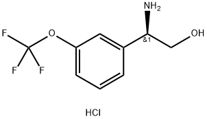 (R)-2-氨基-2-(3-(三氟甲氧基)苯基)乙-1-醇盐酸盐 结构式