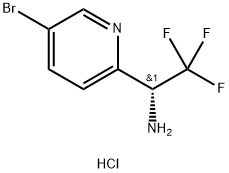 (R)-1-(5-溴吡啶-2-基)-2,2,2-三氟乙-1-胺盐酸盐 结构式