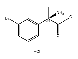 methyl (R)-2-amino-2-(3-bromophenyl)propanoate hydrochloride 结构式
