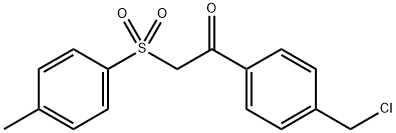 1-[4-(氯甲基)苯基]-2-[(4-甲基苯基)磺酰基]乙酮 结构式