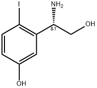 3-[(1S)-1-amino-2-hydroxyethyl]-4-iodophenol 结构式