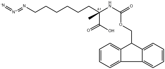 FMoc-α-Me-Gly(6-azidohexanyl)-OH 结构式