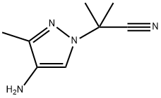 2-(4-氨基-3-甲基-吡唑-1-基)-2-甲基-丙腈 结构式