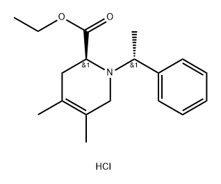 (6S)-1-<(R)-1-phenylethyl>-6-ethoxycarbonyl-3,4-dimethyl-3,4-didehydropiperidine 结构式