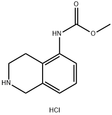 N-(1,2,3,4-四氢异喹啉-5-基)氨基甲酸甲酯盐酸盐 结构式