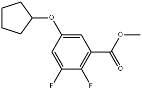 Methyl 5-(cyclopentyloxy)-2,3-difluorobenzoate 结构式