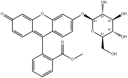 荧光素甲酯Β-D-吡喃葡萄糖苷 结构式