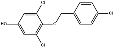 3,5-Dichloro-4-[(4-chlorophenyl)methoxy]phenol 结构式