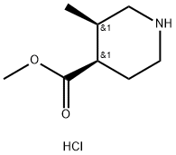 rac-methyl (3R,4R)-3-methylpiperidine-4-carboxylate hydrochloride, cis 结构式