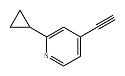 2-cyclopropyl-4-ethynylpyridine 结构式