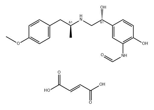 Formamide, N-[2-hydroxy-5-[1-hydroxy-2-[[2-(4-methoxyphenyl)-1-methylethyl]amino]ethyl]phenyl]-, [R-(R*,S*)]-, (E)-2-butenedioate (2:1) (salt) 结构式