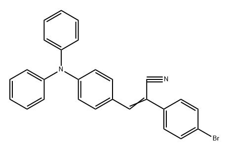 (Z)-2-(4-溴苯基)-3-(4-(二-对-甲苯胺)苯基)乙腈 结构式