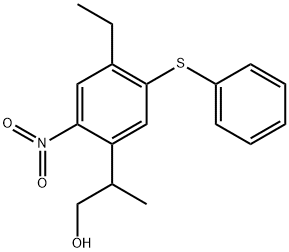 2-(2-Nitro-4-ethyl-5-thiophenylphenyl)propanol 结构式