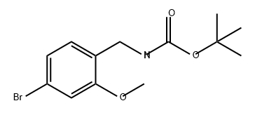 1,1-二甲基乙基N-[(4-溴-2-甲氧基苯基)甲基]氨基甲酸酯 结构式