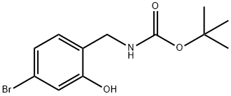 (4-溴-2-羟基苄基)氨基叔丁基甲酸酯 结构式