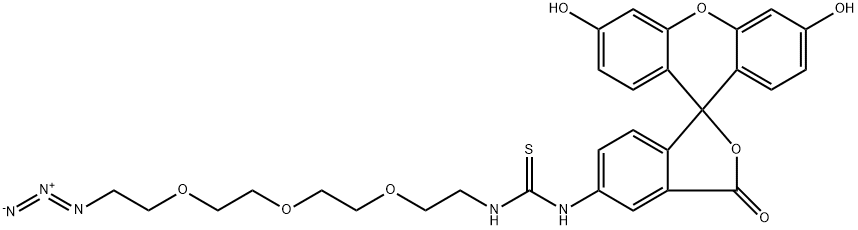 5-FITC-PEG3-AZIDE 结构式
