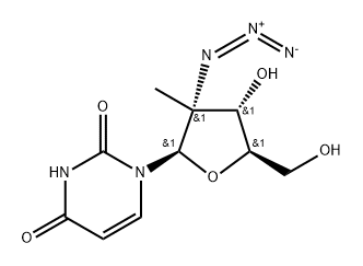 2'-azido-2'-deoxy-2'-C-methyluridine 结构式